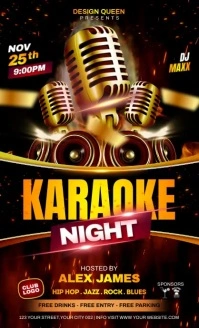 karaoke night video ads flyer US Legal template