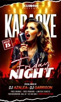 karaoke night video ads flyer US Legal template