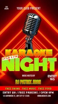 Karaoke night video Instagram Story template