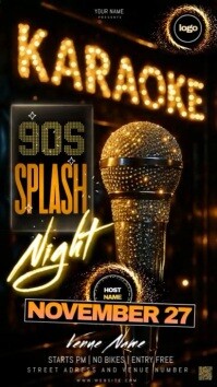 Karaoke Night Video Design Template Instagram Story