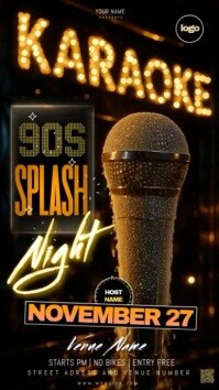 KARAOKE NIGHT VIDEO DESIGN TEMPLATE Instagram Story