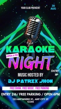 Karaoke Night video Reel Instagram template