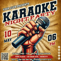 Karaoke Party Banner Instagram-opslag template
