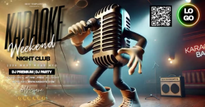 KARAOKE PARTY BANNER TEMPLATE Facebook 共享图片