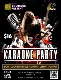 karaoke party Flyer (US Letter) template