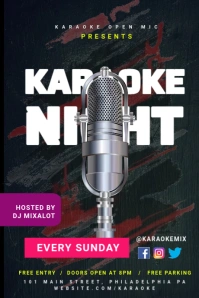 Karaoke Party Tumblr Graphic template