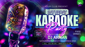 Karaoke Party Digital Display (16:9) template