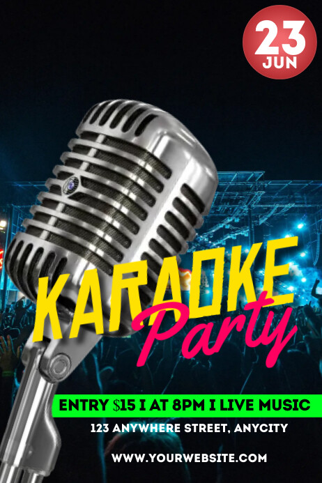 Karaoke Party Template | PosterMyWall