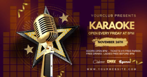karaoke party Facebook Shared Image template