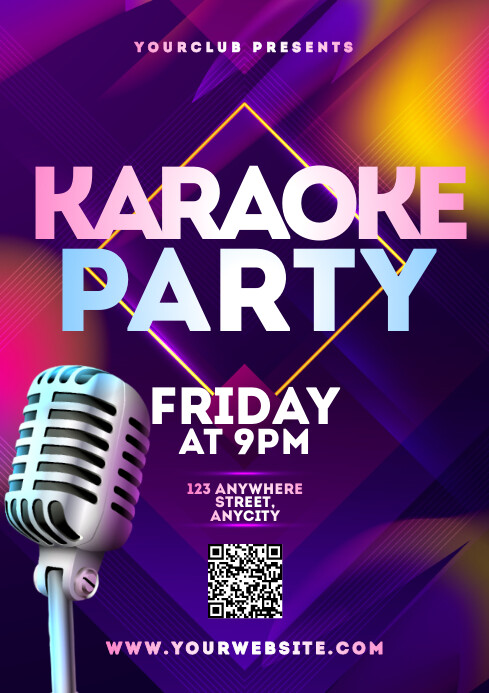 Karaoke Party Template | PosterMyWall Karaoke Party Template | PosterMyWall