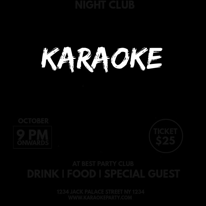 KARAOKE PARTY Square (1:1) template
