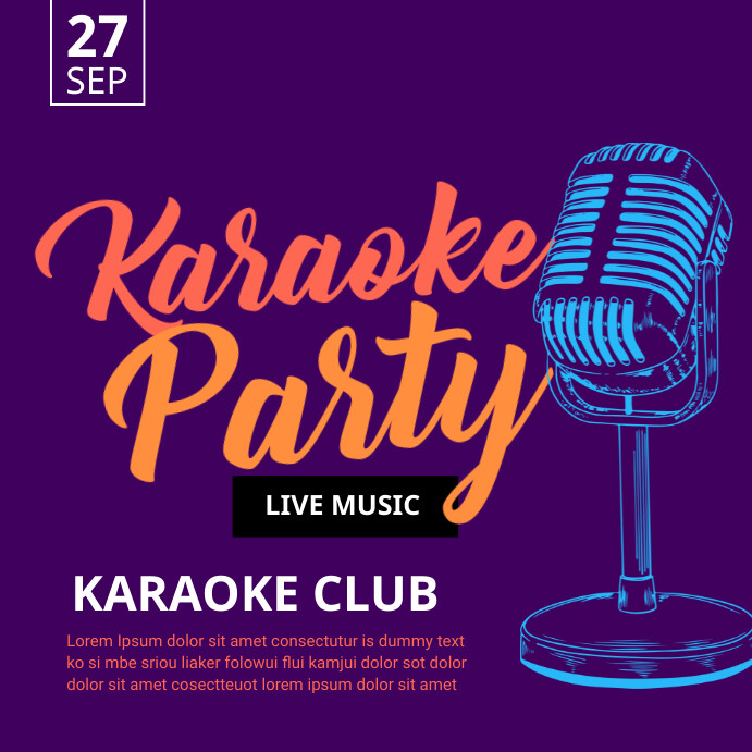 karaoke party Template PosterMyWall