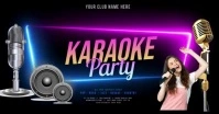 karaoke party Facebook Shared Image template
