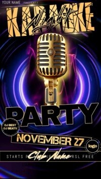 Karaoke Party Night Event ad Instagram Story template