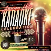 Коричневый Karaoke Celebration Instagram-opslag Template