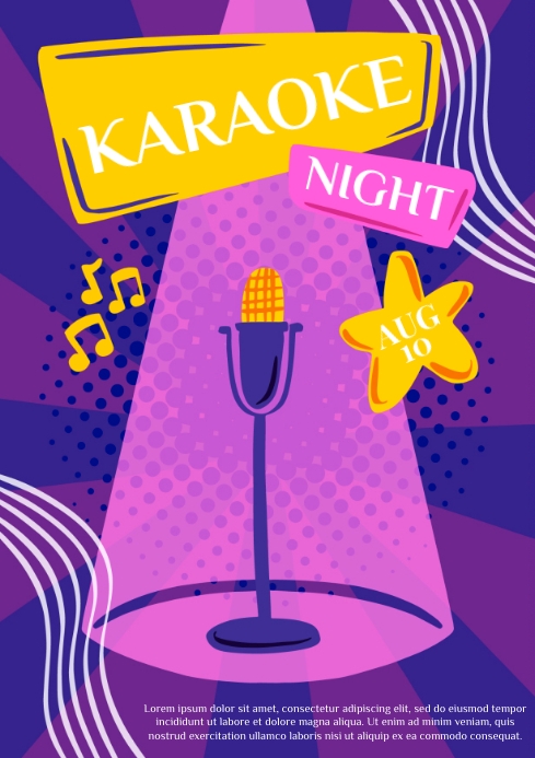 Copy of KARAOKE PARTY TEMPLATE | PosterMyWall
