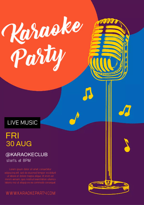 KARAOKE PARTY TEMPLATE A4