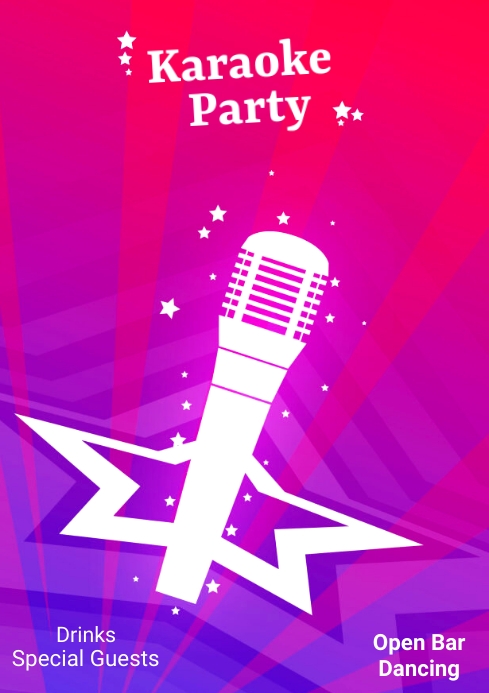 KARAOKE PARTY TEMPLATE | PosterMyWall