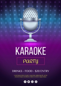 KARAOKE PARTY TEMPLATE | PosterMyWall