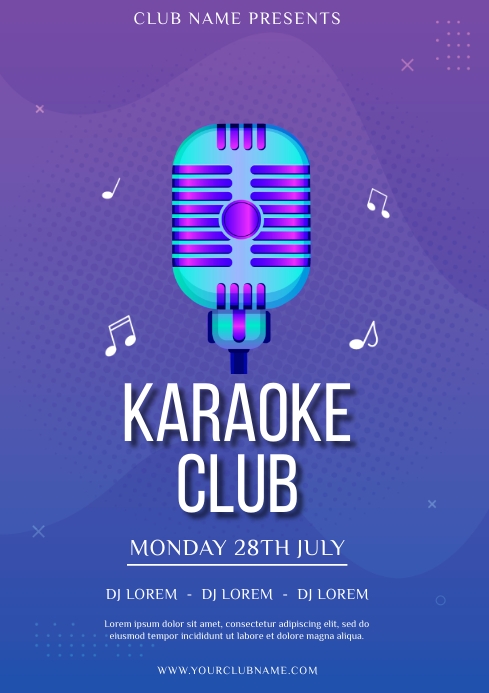 KARAOKE PARTY TEMPLATE | PosterMyWall