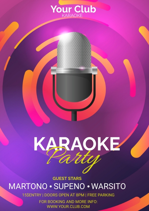 KARAOKE PARTY TEMPLATE | PosterMyWall KARAOKE PARTY TEMPLATE | PosterMyWall