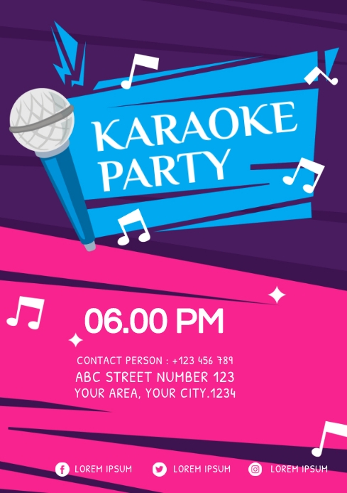 Copy of KARAOKE PARTY TEMPLATE | PosterMyWall