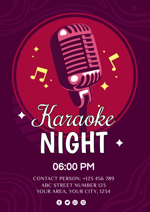Copy of KARAOKE PARTY TEMPLATE | PosterMyWall