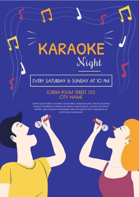 Copy of KARAOKE PARTY TEMPLATE | PosterMyWall