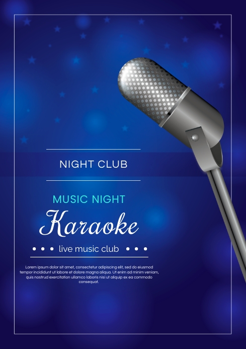 KARAOKE PARTY TEMPLATE | PosterMyWall