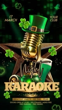 Karaoke Patrick Day Digital Display (9:16) template