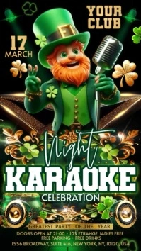 Karaoke Patrick Day Digital Display (9:16) template