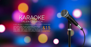 karaoke post template Facebook-evenementomslag