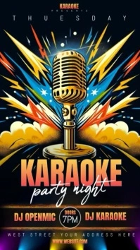 Karaoke poster Instagram Story template