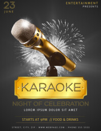 karaoke poster templates postermywall bollywood karaoke flyer