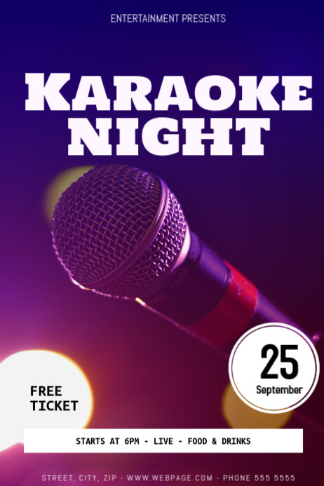 Karaoke Flyer Template PosterMyWall
