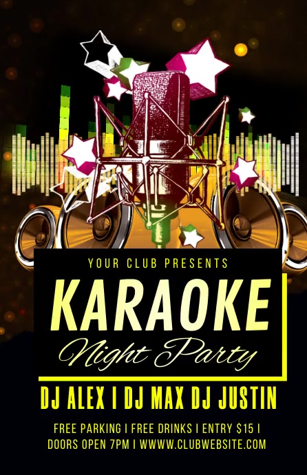 Karaoke Poster Templates Halfbladsy Breed