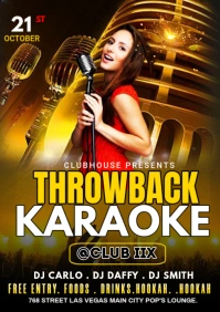 karaoke posters A5 template