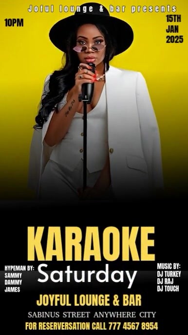 Karaoke Saturday História do Instagram template