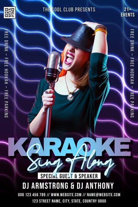 Karaoke Sing Along Template | PosterMyWall