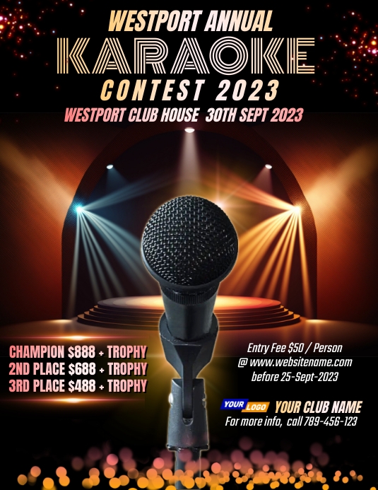 Karaoke Singing Contest Flyer | PosterMyWall