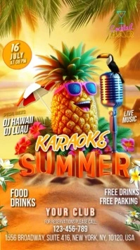 Karaoke Summer Instagram Story template