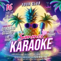 Karaoke Summer Instagram-Beitrag template