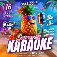 Karaoke Summer Square (1:1) template
