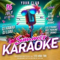 Karaoke Summer Square (1:1) template