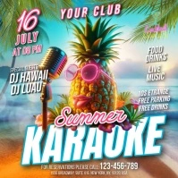 Karaoke Summer Square (1:1) template