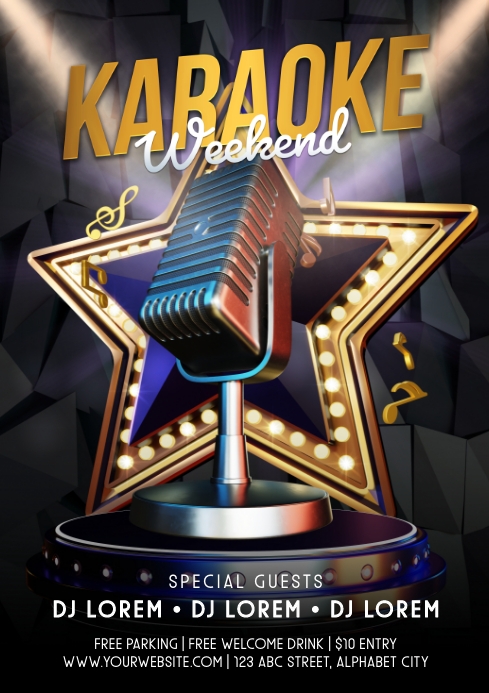 Karaoke Template PosterMyWall