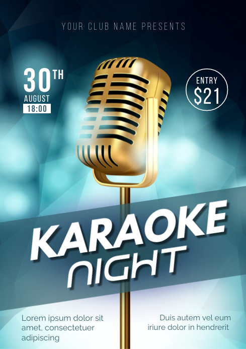 Karaoke Template PosterMyWall