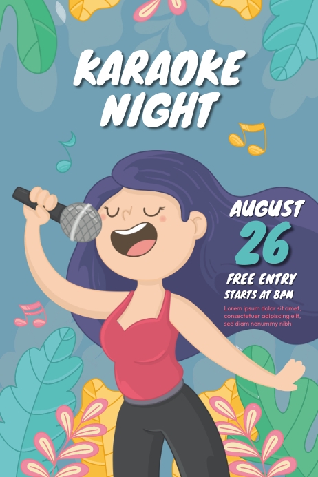 Copy of karaoke template | PosterMyWall