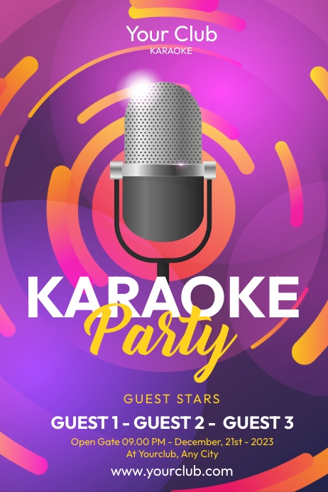 Karaoke Template PosterMyWall