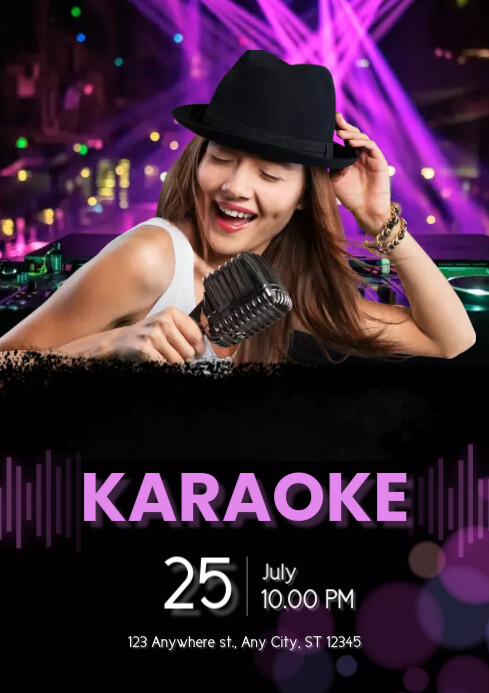 Karaoke Template PosterMyWall